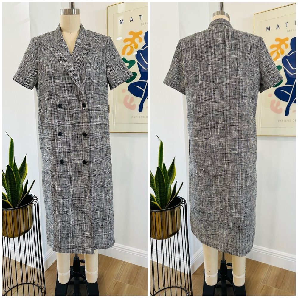 Vintage 70’s/80’s Prestige of Boston Plaid Double Breasted Midi